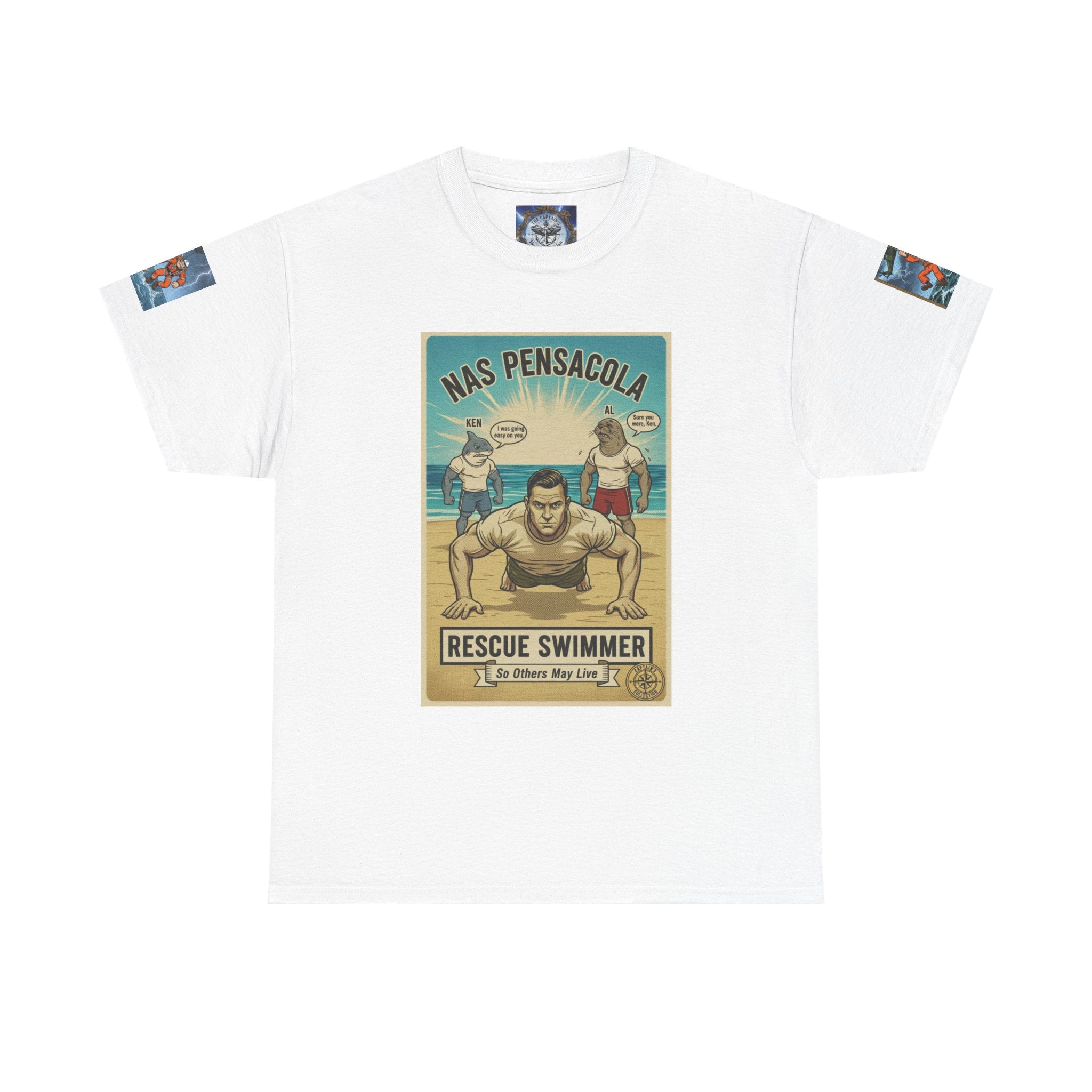 Rescue Swimmer Tee — NAS Pensacola Search & Rescue Helmet Tag T-Shirt