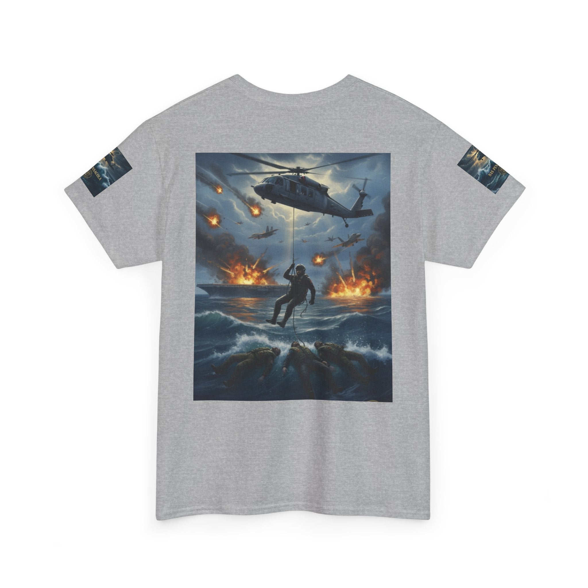 Rescue Mission Tee — Military Helicopter Search & Rescue Graphic T-Shirt