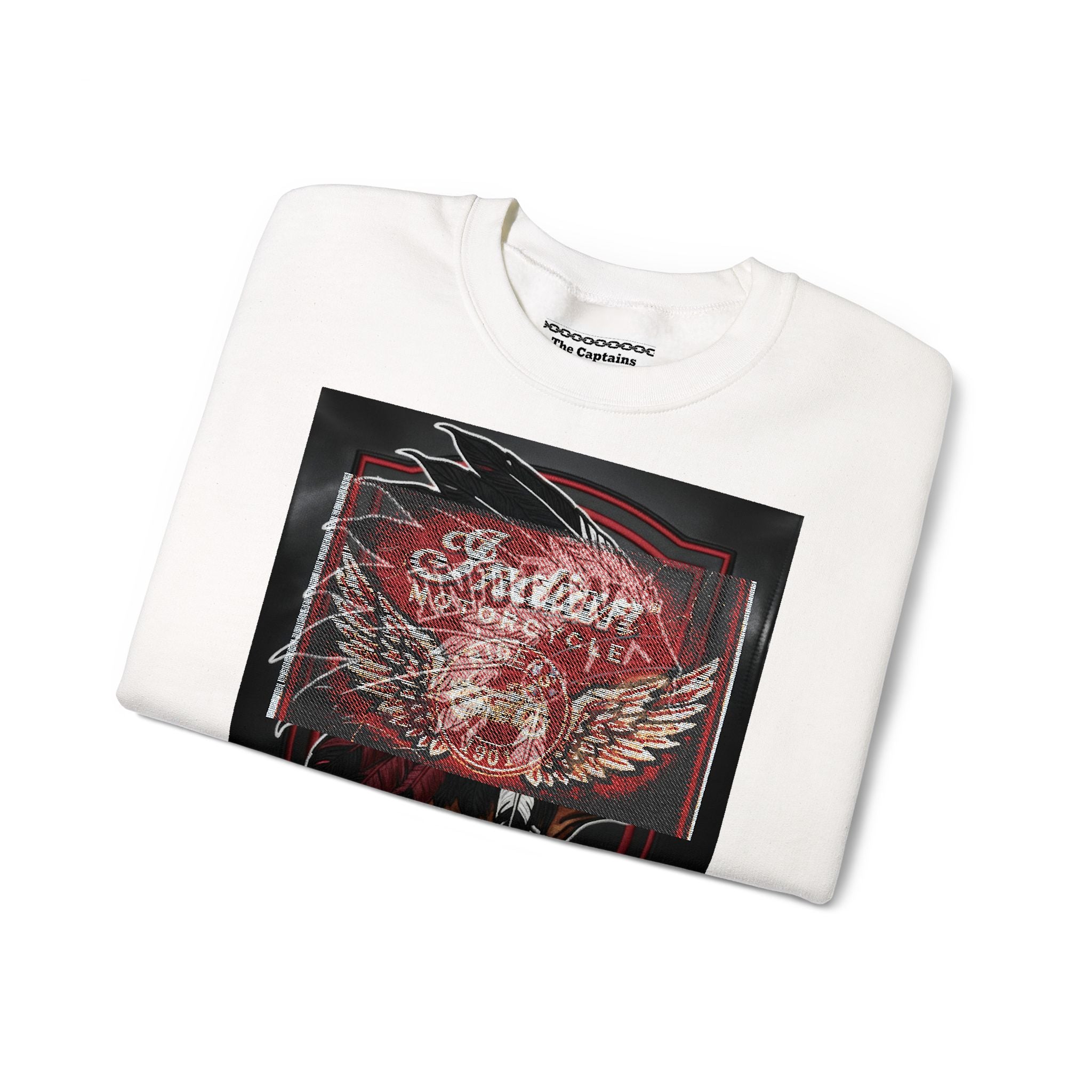 Vintage Motorcycle Crewneck Sweatshirt — 'Indian Motorcycles' Winged Logo