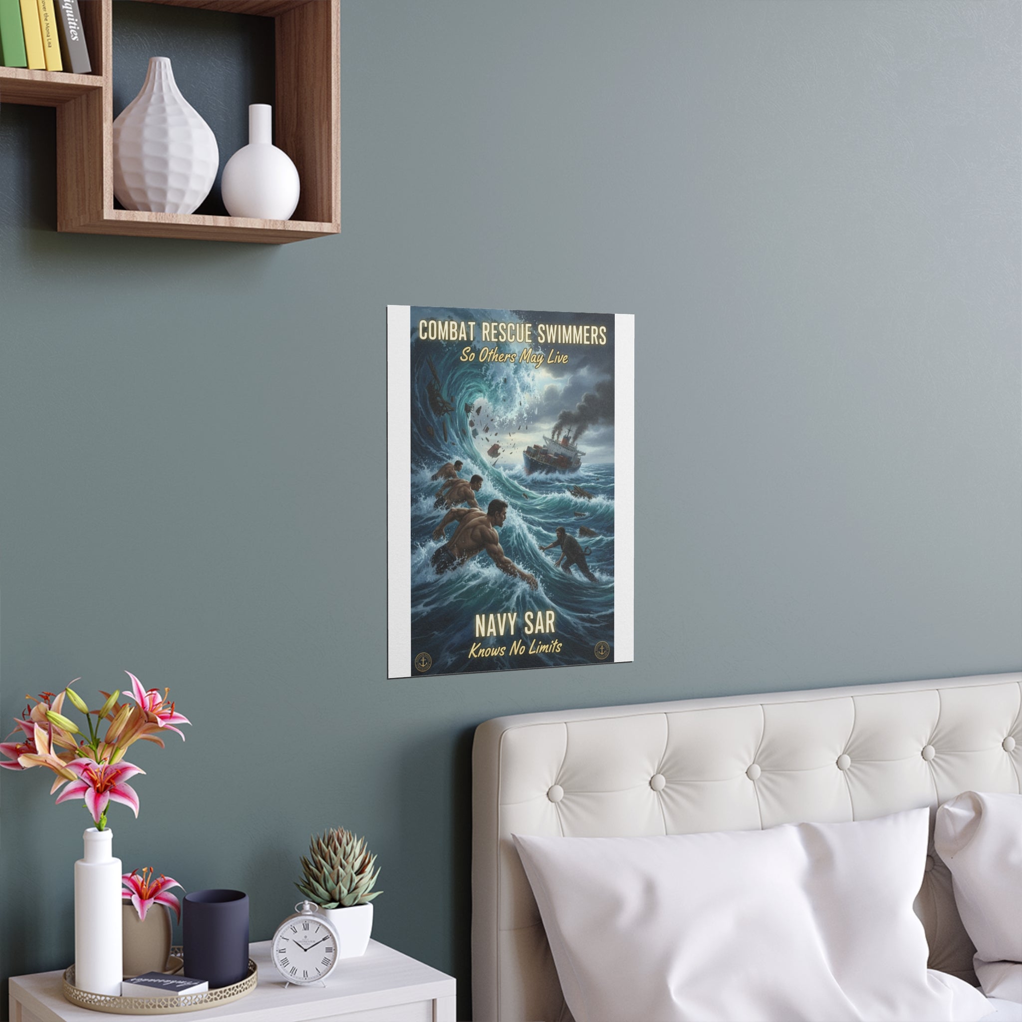 Combat Rescue Swimmers Navy SAR Silk Poster — "So Others May Live"