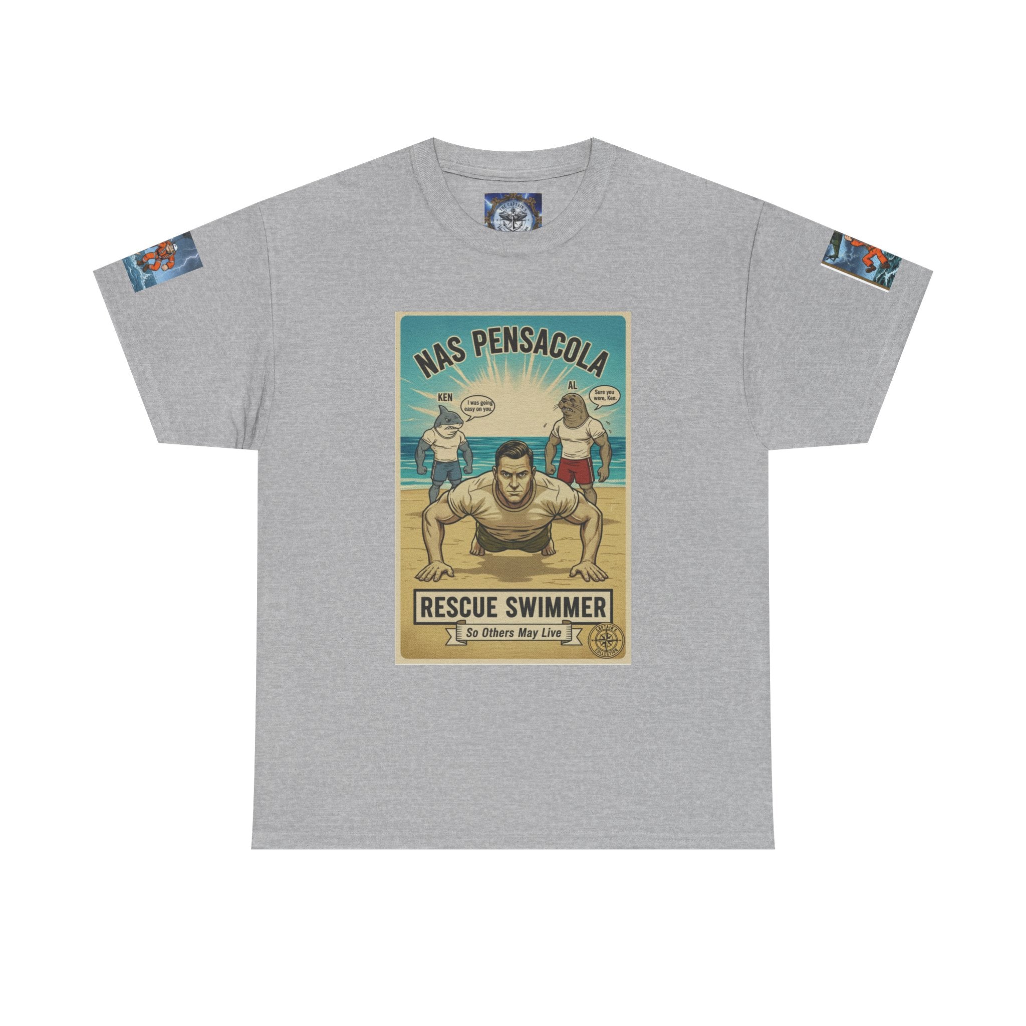 Rescue Swimmer Tee — NAS Pensacola Search & Rescue Helmet Tag T-Shirt