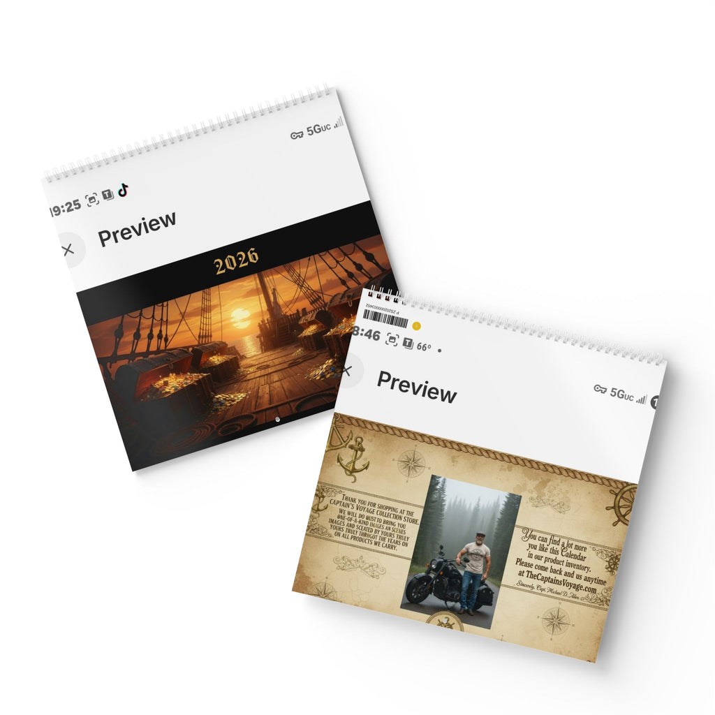 Pirate Adventure 2026 Wall Calendar — Vintage Sailing & Swashbucklers