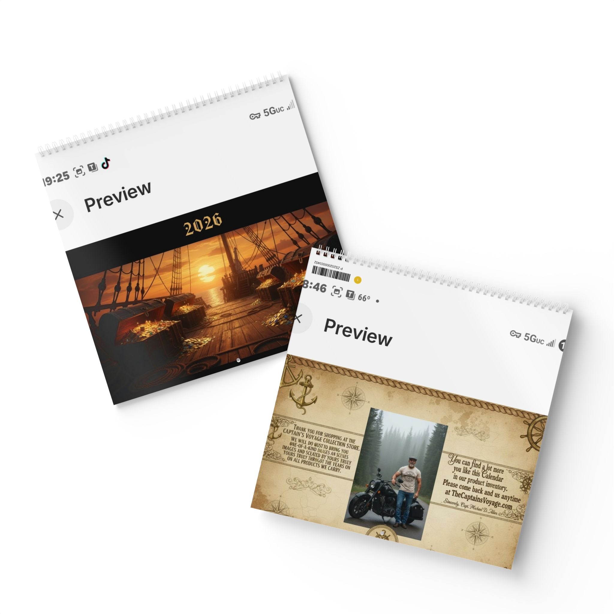 Pirate Adventure 2026 Wall Calendar — Vintage Sailing & Swashbucklers