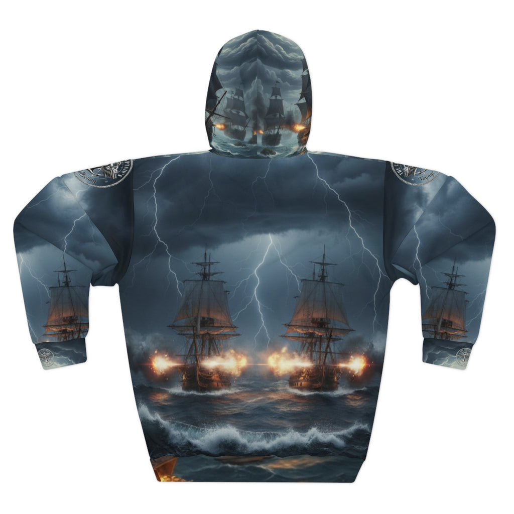 Stormy Pirate Ship Hoodie — Maritime Battle All-Over Print