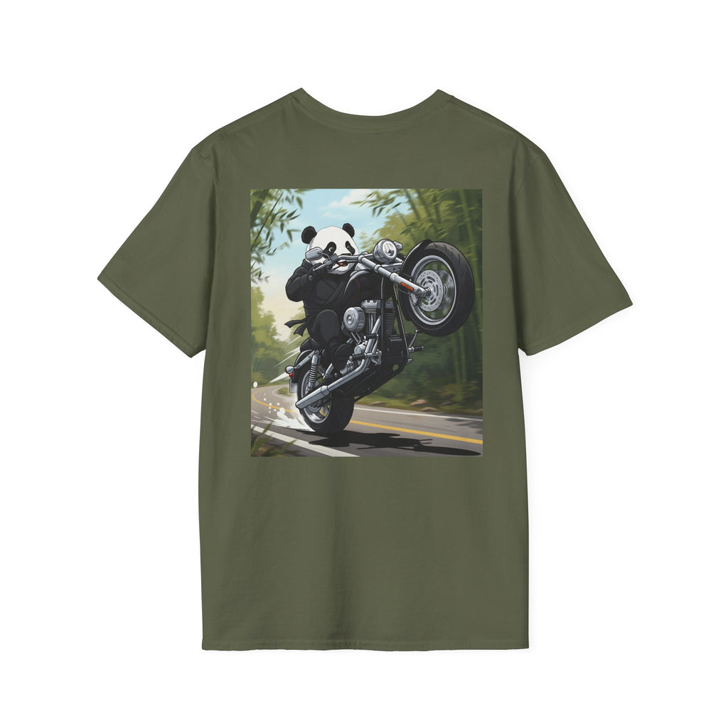 Captain’s Voyage Collection T‑Shirt — Panda Riding Motorcycle Graphic Tee