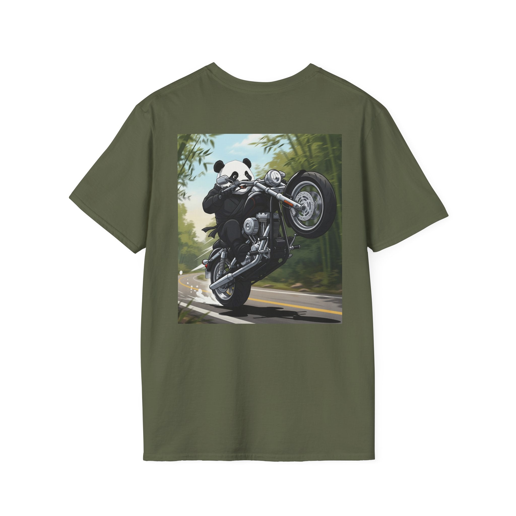 Captain’s Voyage Collection T‑Shirt — Panda Riding Motorcycle Graphic Tee