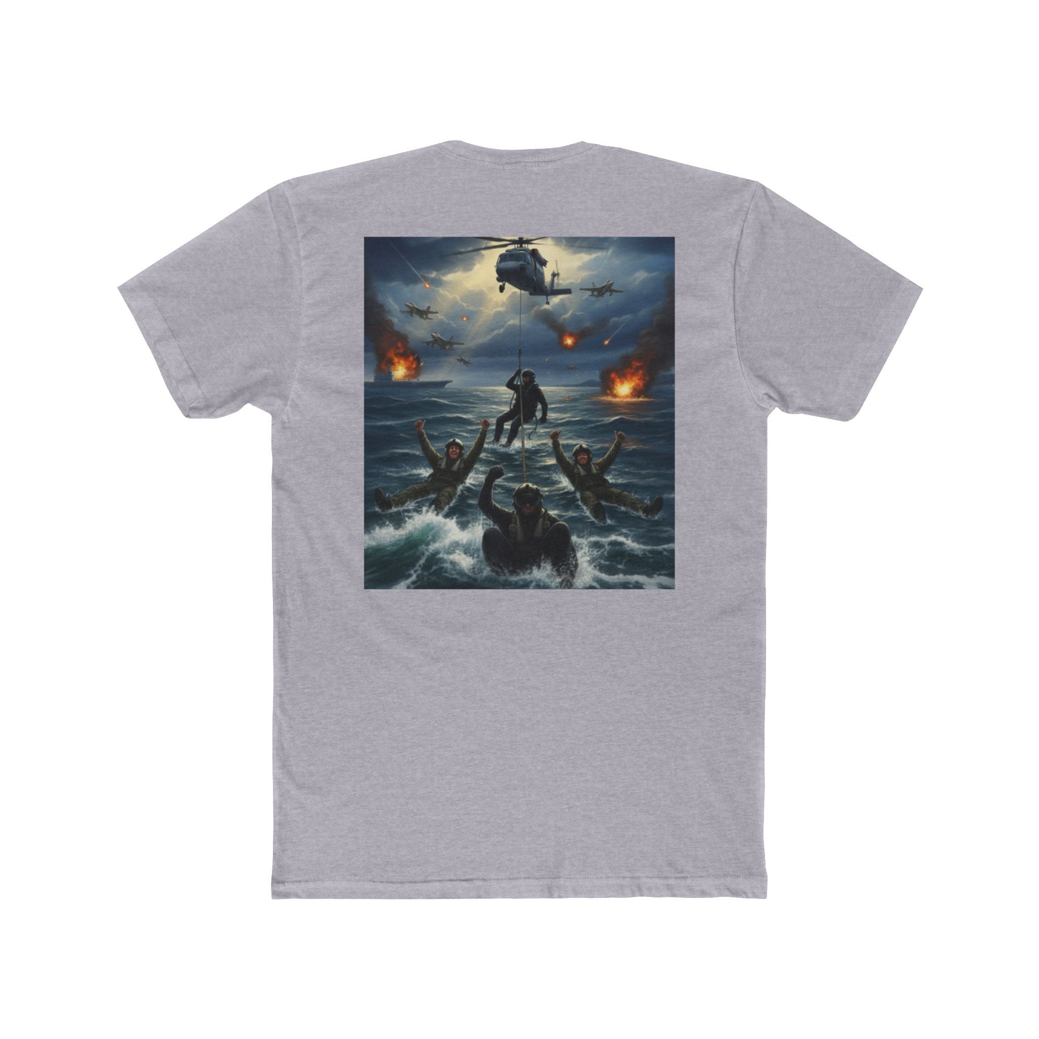 Rescue at Sea Graphic Tee — Dramatic Ocean Rescue Poster T-Shirt