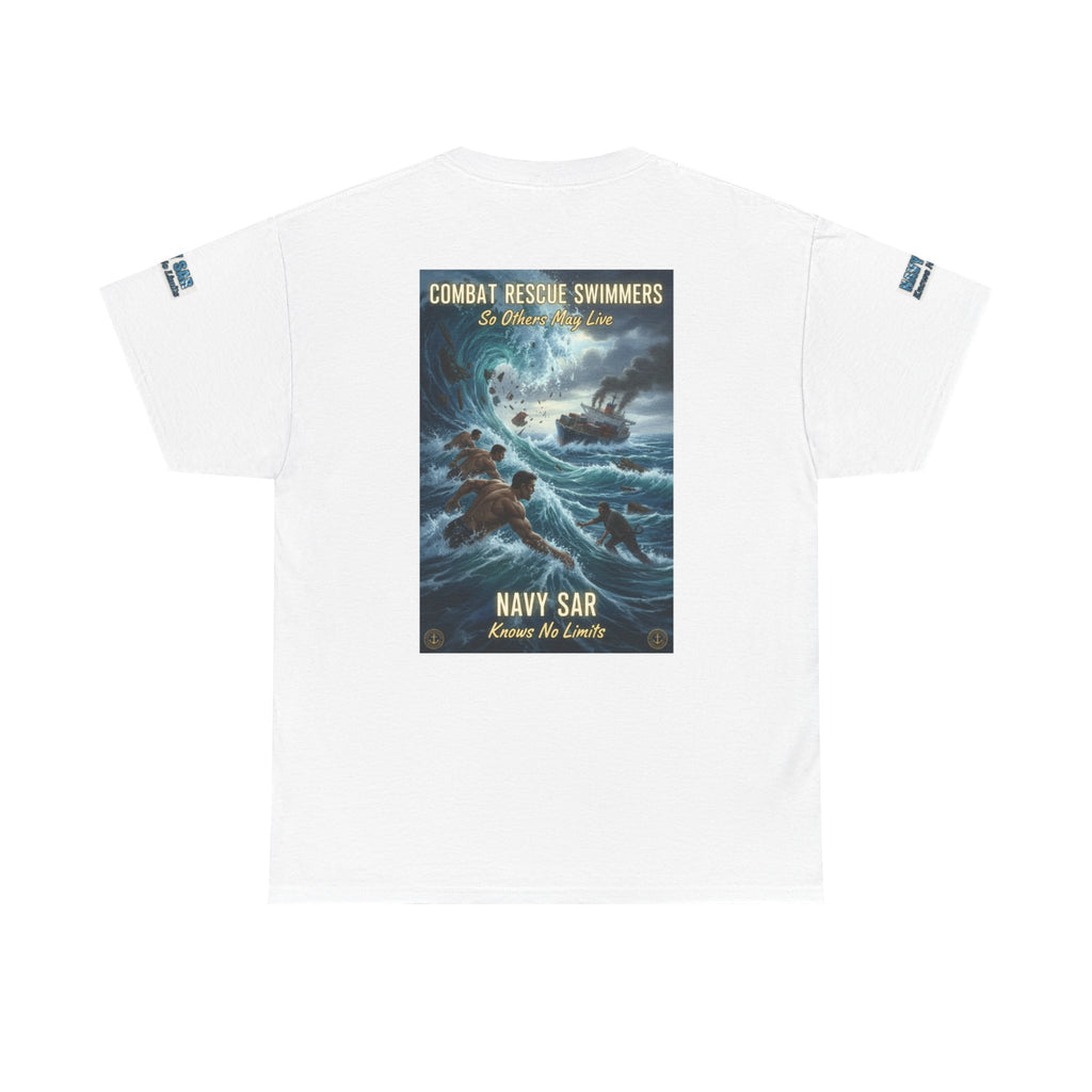 Navy SAR Combat Rescue Swimmers T‑Shirt — "We Know No Limits"