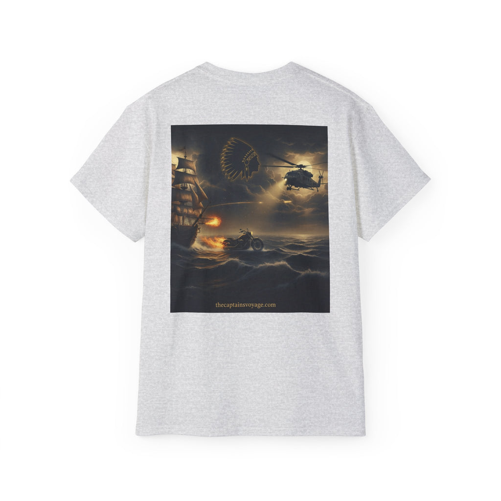 Pirate Ship Sunset Tee – Nautical Pirate Skull Graphic T-Shirt