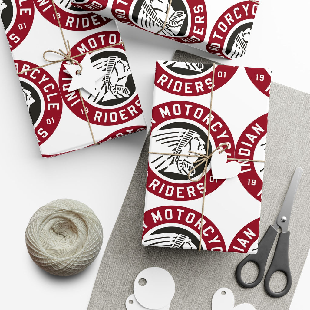 Gift Wrap Paper — Vintage Motorcycle Riders Logo Wrapping Paper