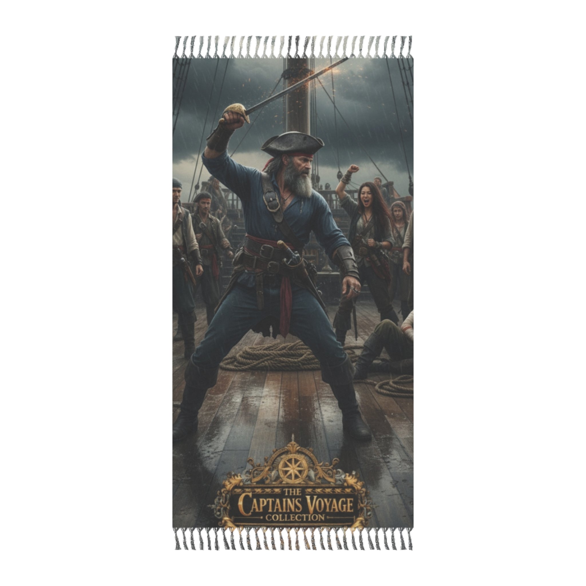 Pirate Captain Beach Towel — The Captain’s Voyage Boho Throw