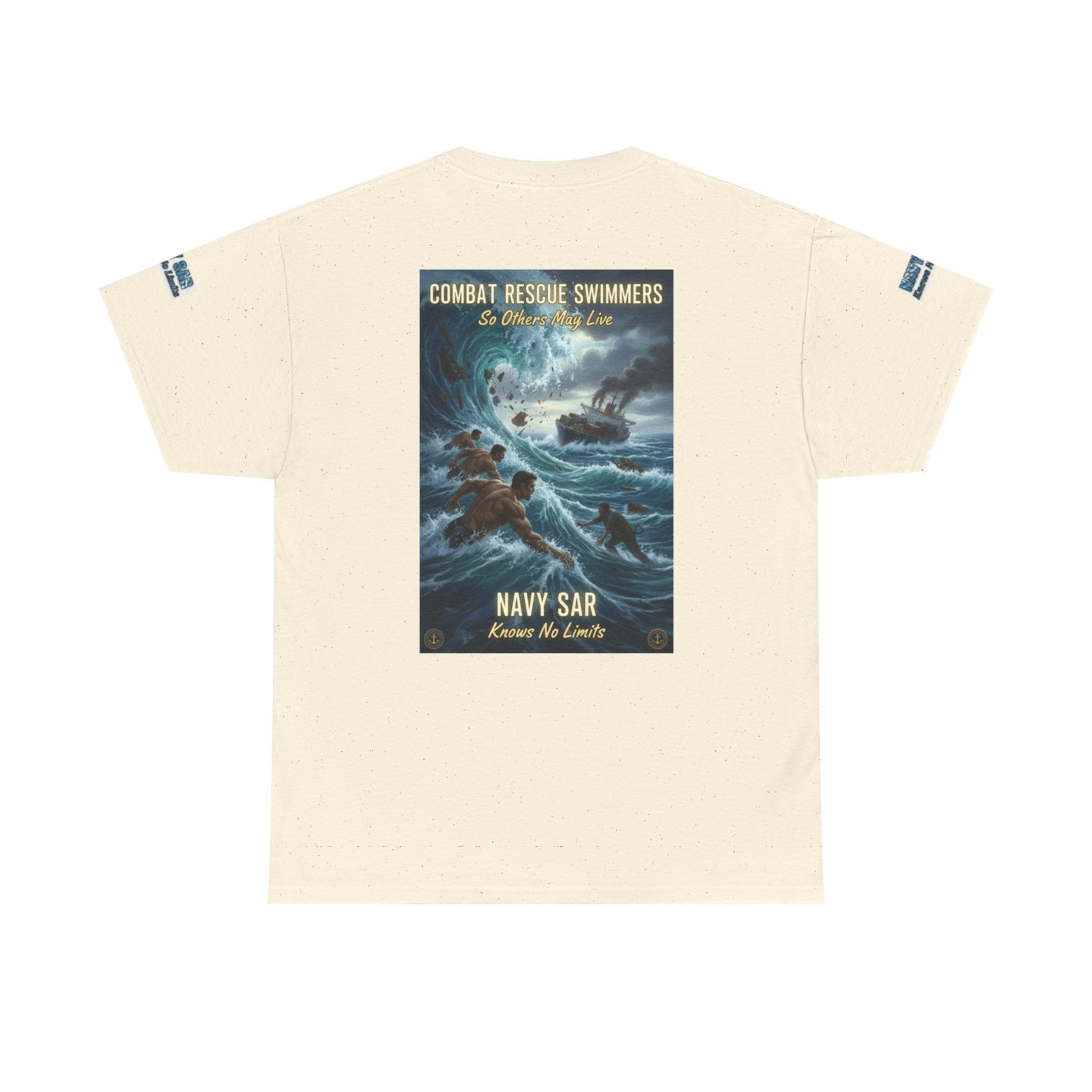 Navy SAR Combat Rescue Swimmers T‑Shirt — "We Know No Limits"
