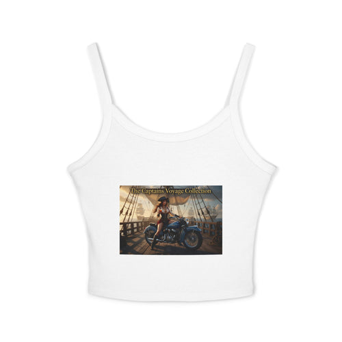 Captain’s Voyage Crop Tank Top — The Captain’s Voyage Collection Motorcycle & Nautical Sunset Design