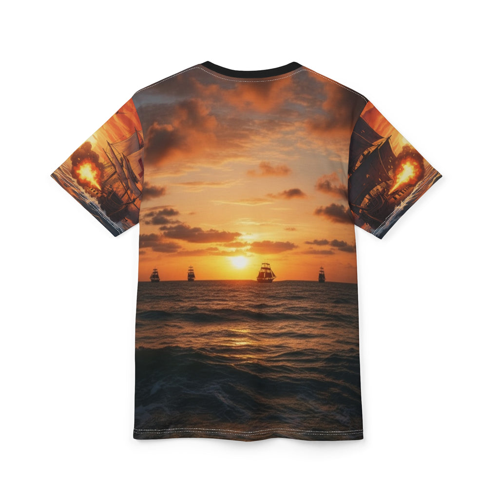 Sailboat Sunset Tee — “The Captain’s Voyage Collection” All-Over Print