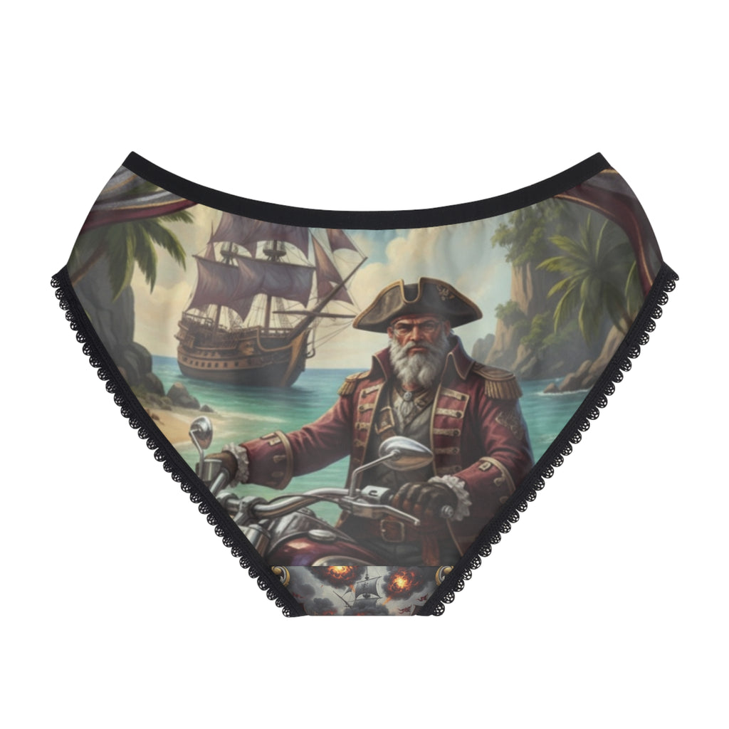 Pirate Captain Women's Briefs — Nautical Vintage Pirate Print Cotton Briefs