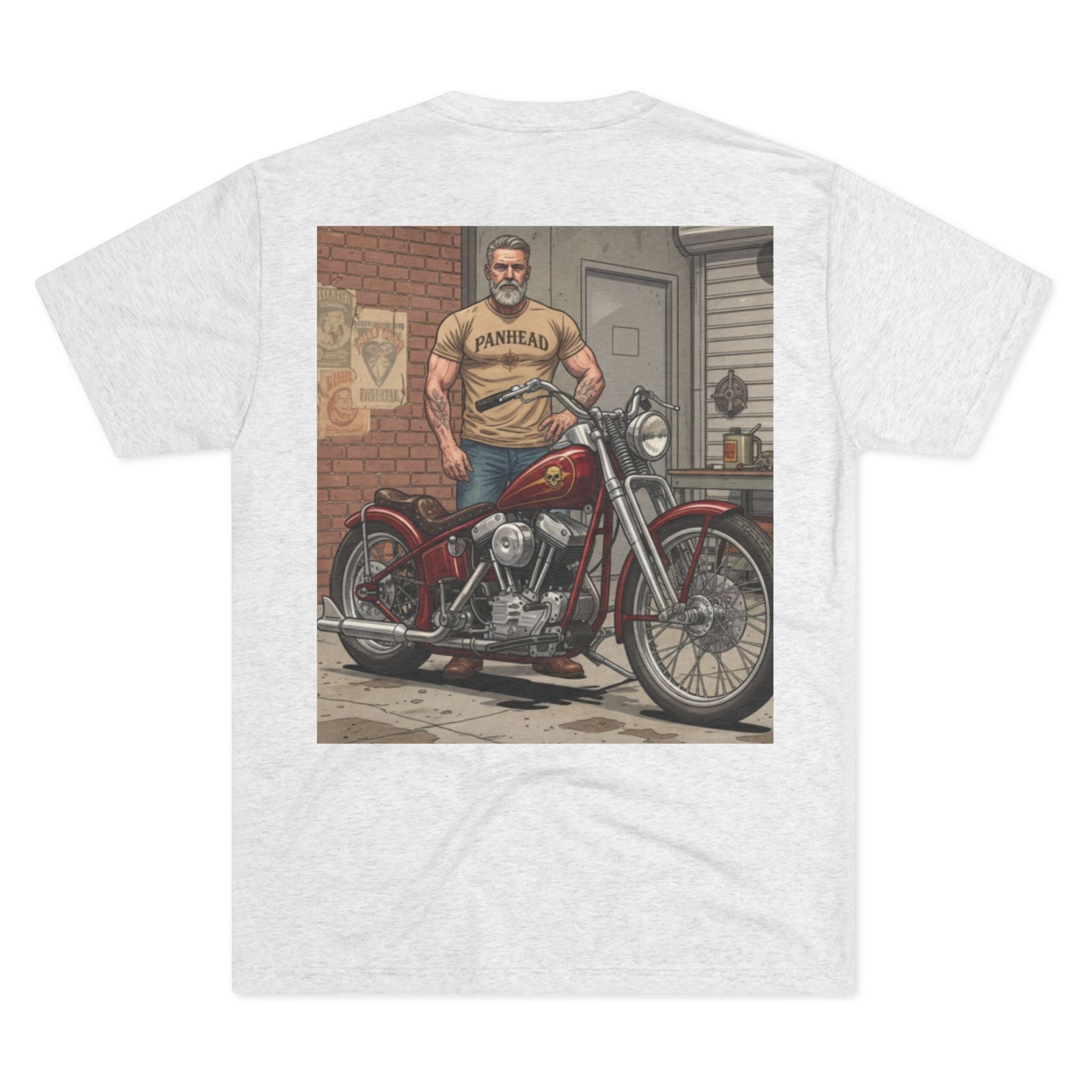 Vintage Biker Garage Tee — 'Somewhere' Motorcycle Illustration T-Shirt