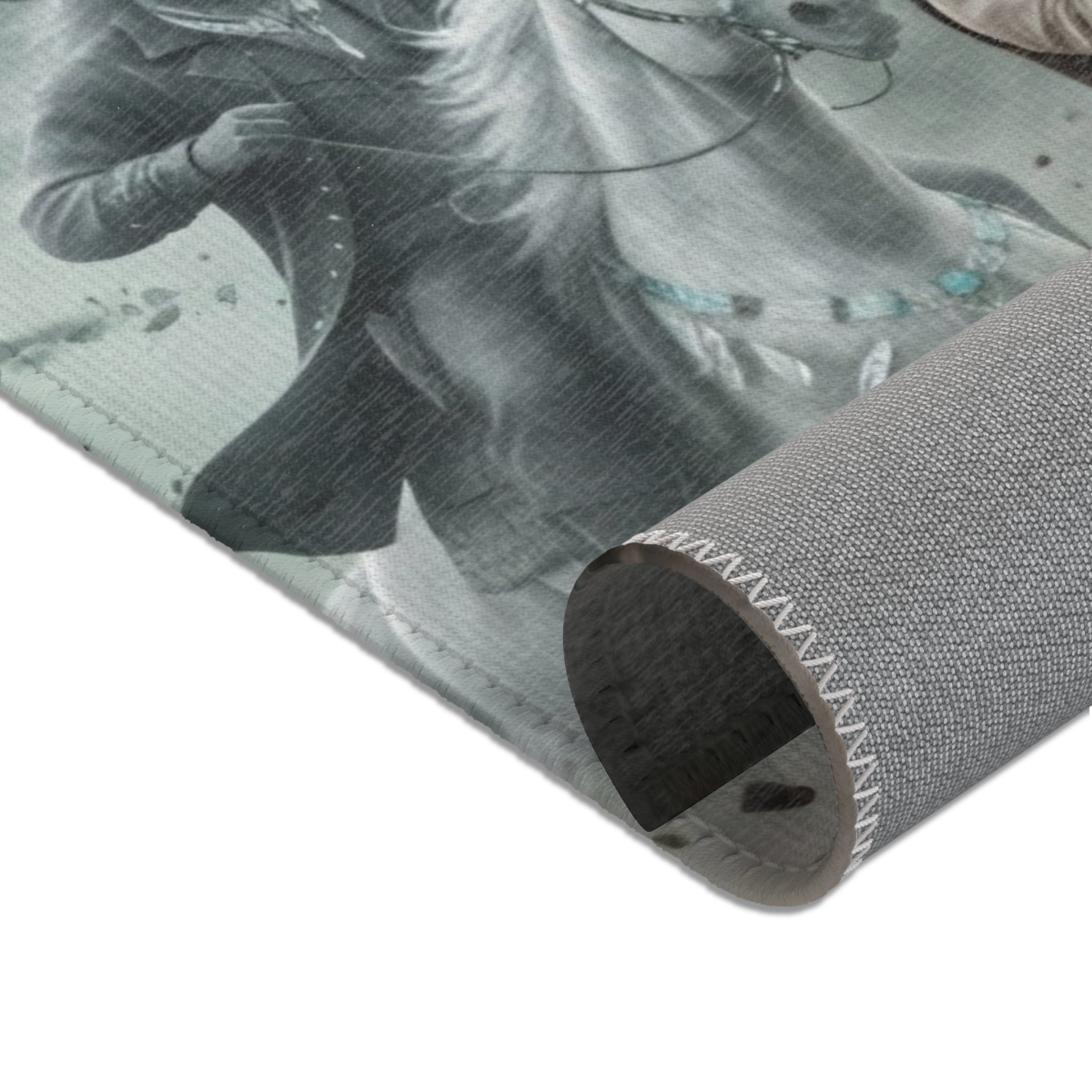 Captain's Voyage Area Rug — Biker Pirate Storm Scene Decorative Floor Mat