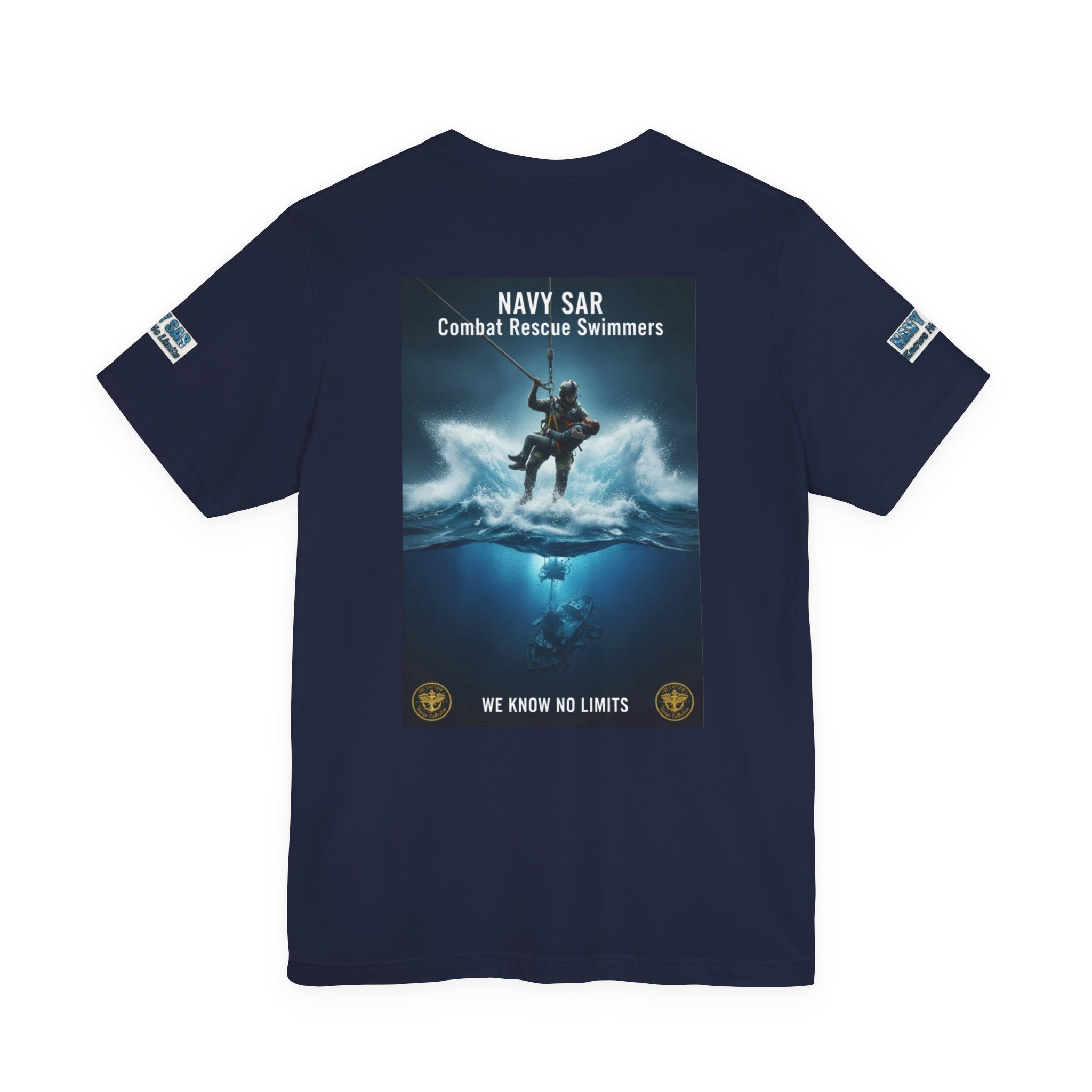 Navy SAR Combat Rescue Swimmers T-Shirt — "We Know No Limits"