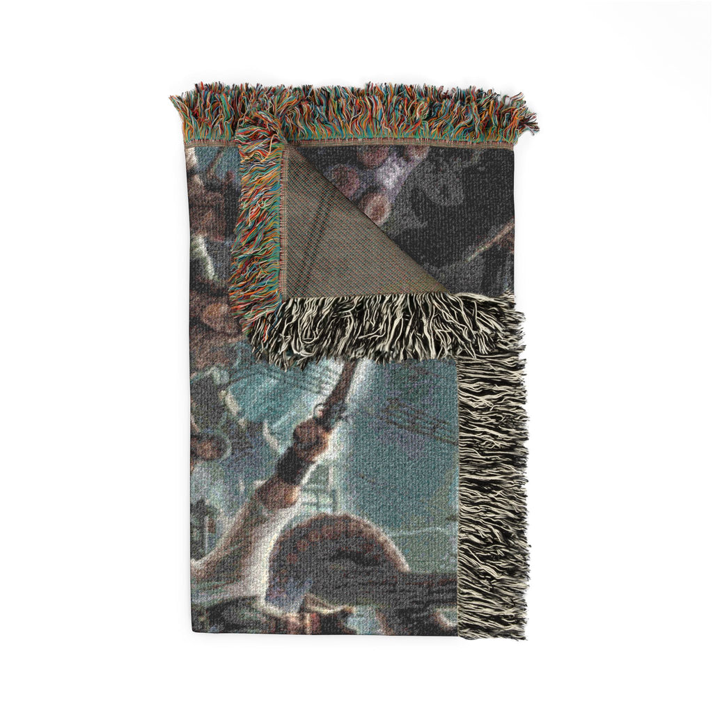 Pirate Battle Woven Blanket — Nautical Adventure Throw for Fans