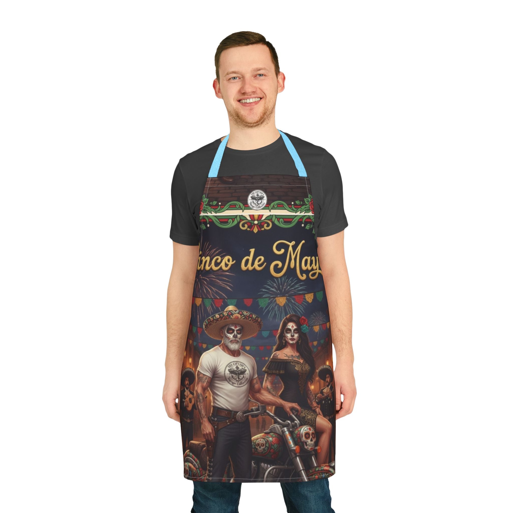 Cinco de Mayo Day of the Dead Motorcycle Apron