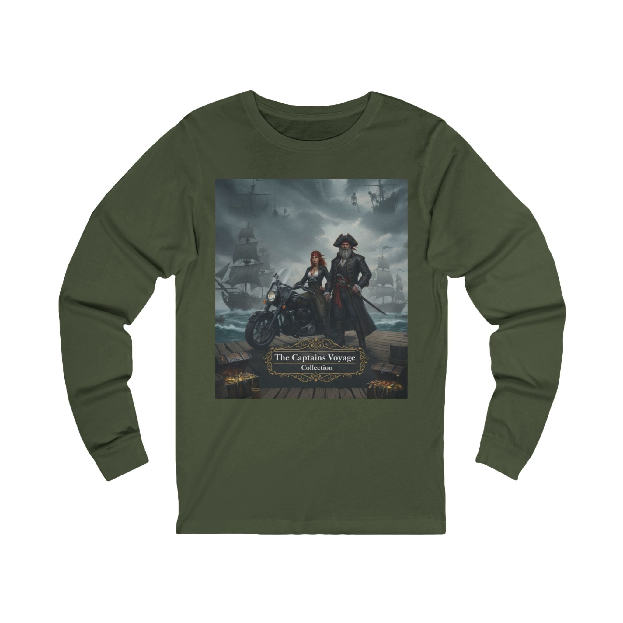 Pirate Crew Long Sleeve Tee - The Lantern Thieves Ship Design