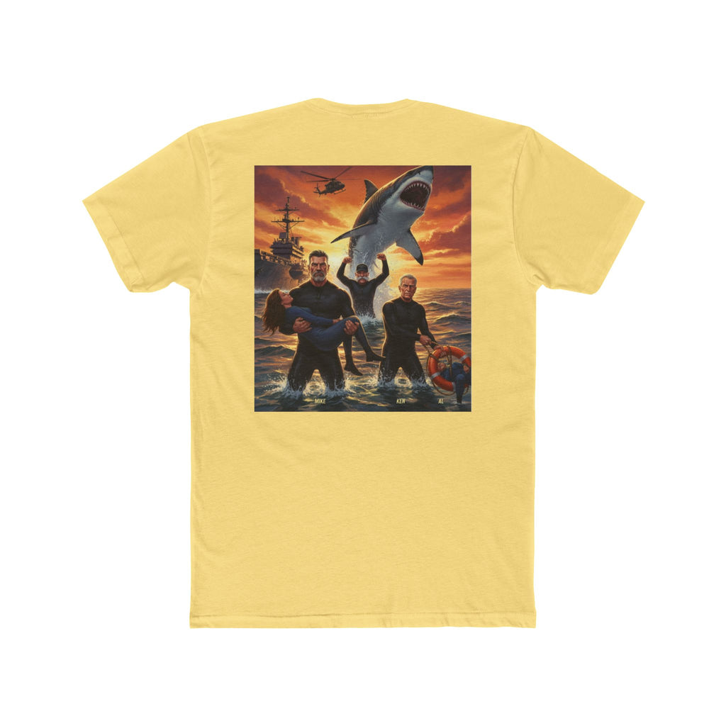 Shark Attack Movie Poster T-Shirt — Retro Action Film Tee (Mike Ken Al)