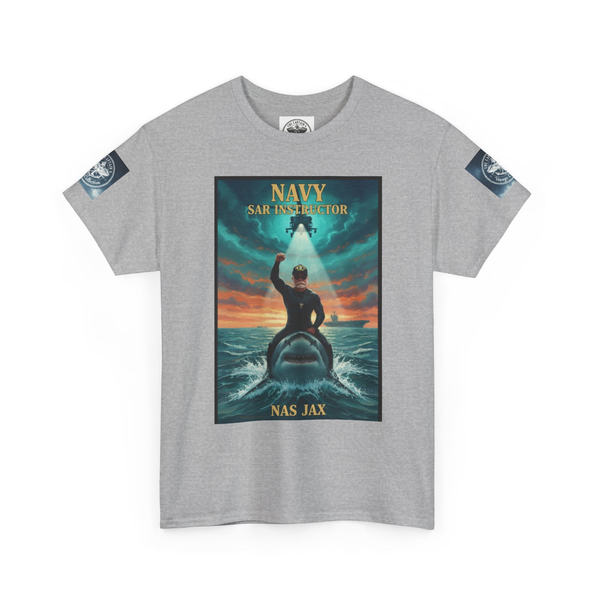 Navy Search & Rescue Graphic Tee — SAR Helicopter Rescue Scene