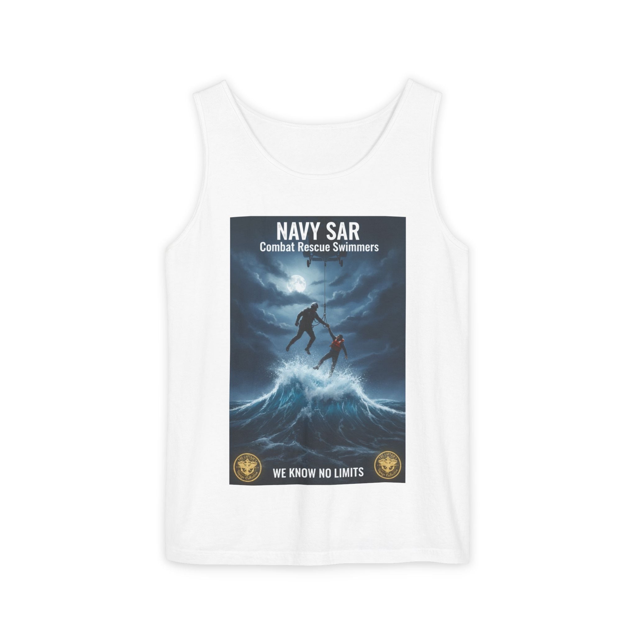 Navy SAR Tank Top — "We Know No Limits" Combat Rescue Swimmers