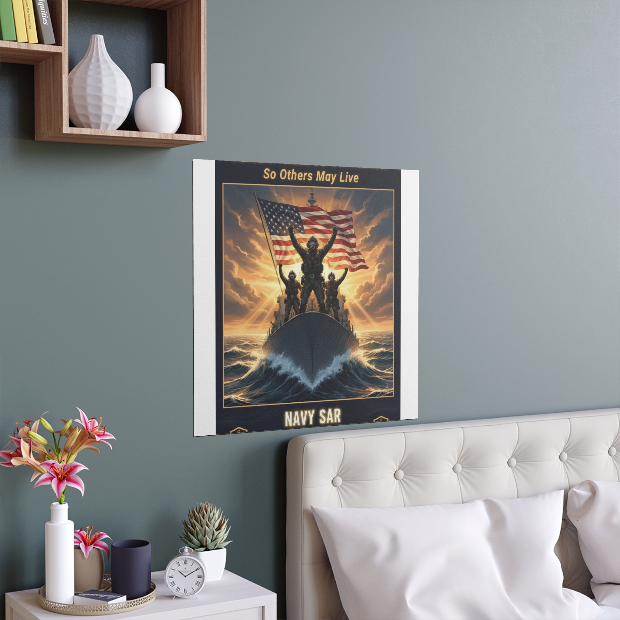 Combat Rescue Swimmers Silk Poster — "So Others May Live" Navy SAR Wall Art