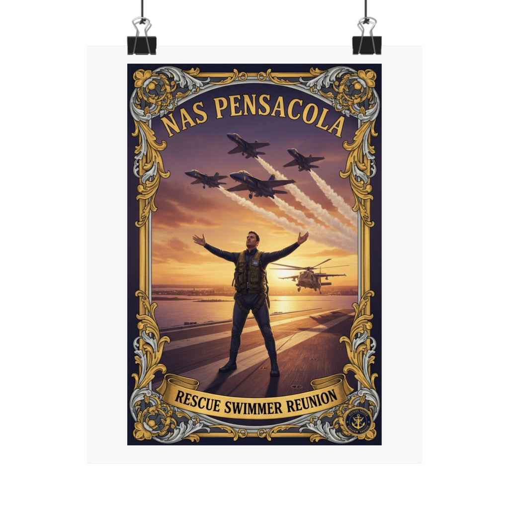 NAS Pensacola Rescue Swimmer Reunion Matte Poster
