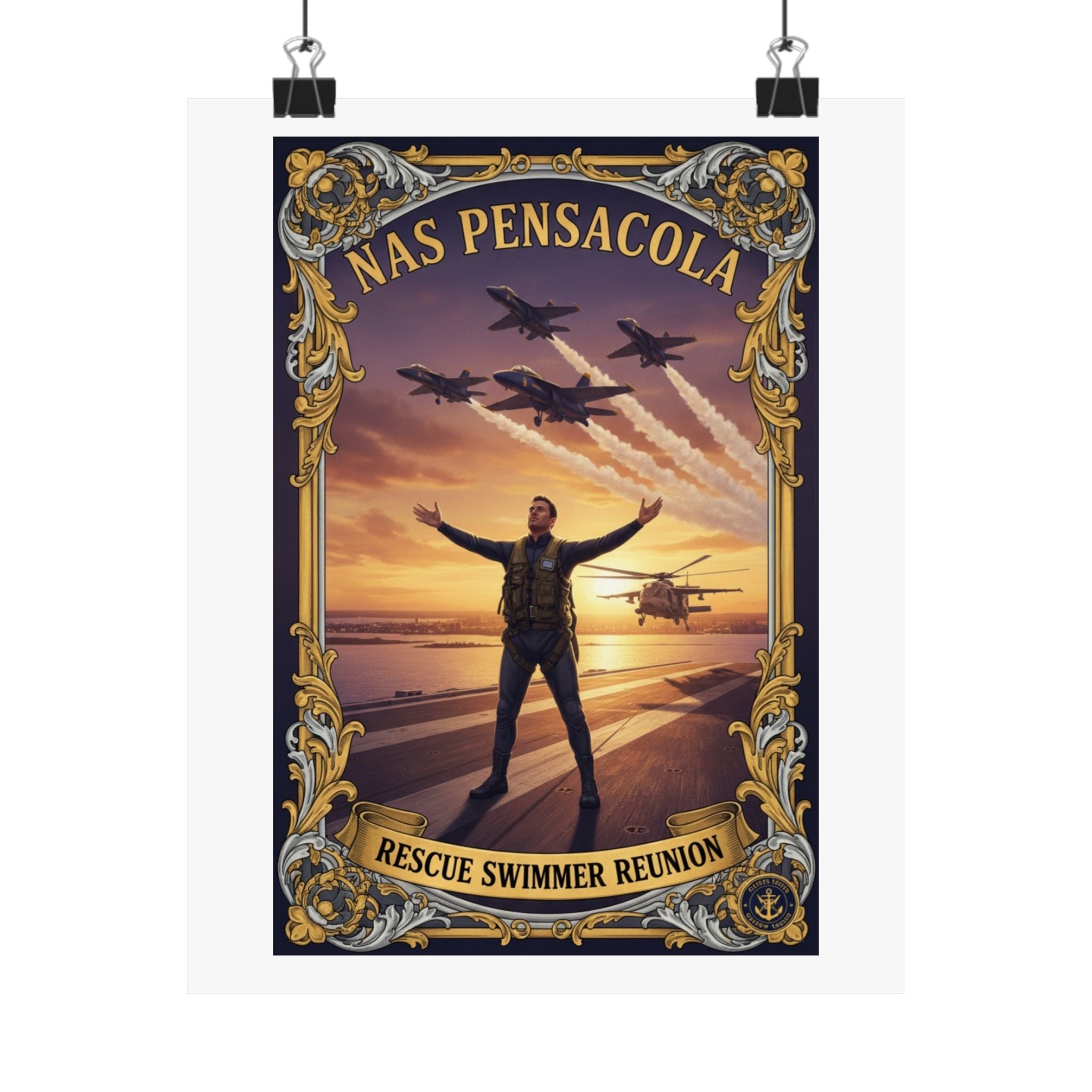 NAS Pensacola Rescue Swimmer Reunion Matte Poster