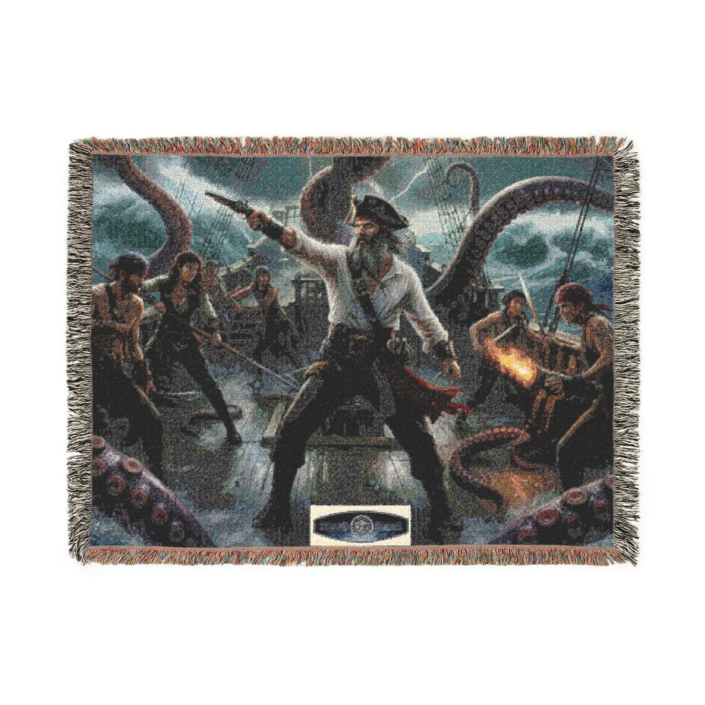 Pirate Battle Woven Blanket — Nautical Adventure Throw for Fans