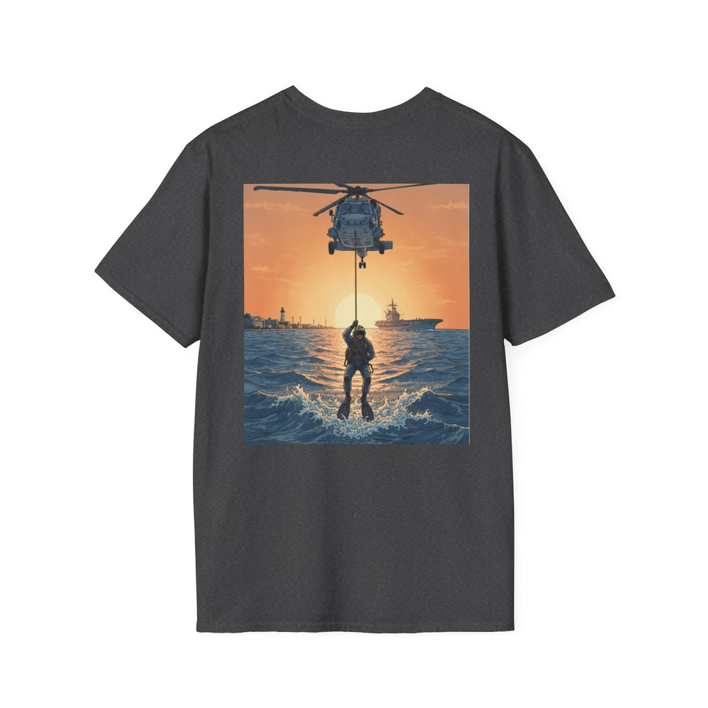 NAS Pensacola Rescue Crew T-Shirt — Navy SAR Helicopter Search & Rescue Tee