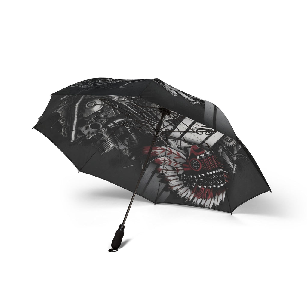 Motorcycle Engine Foldable Umbrella — Vintage Biker Design