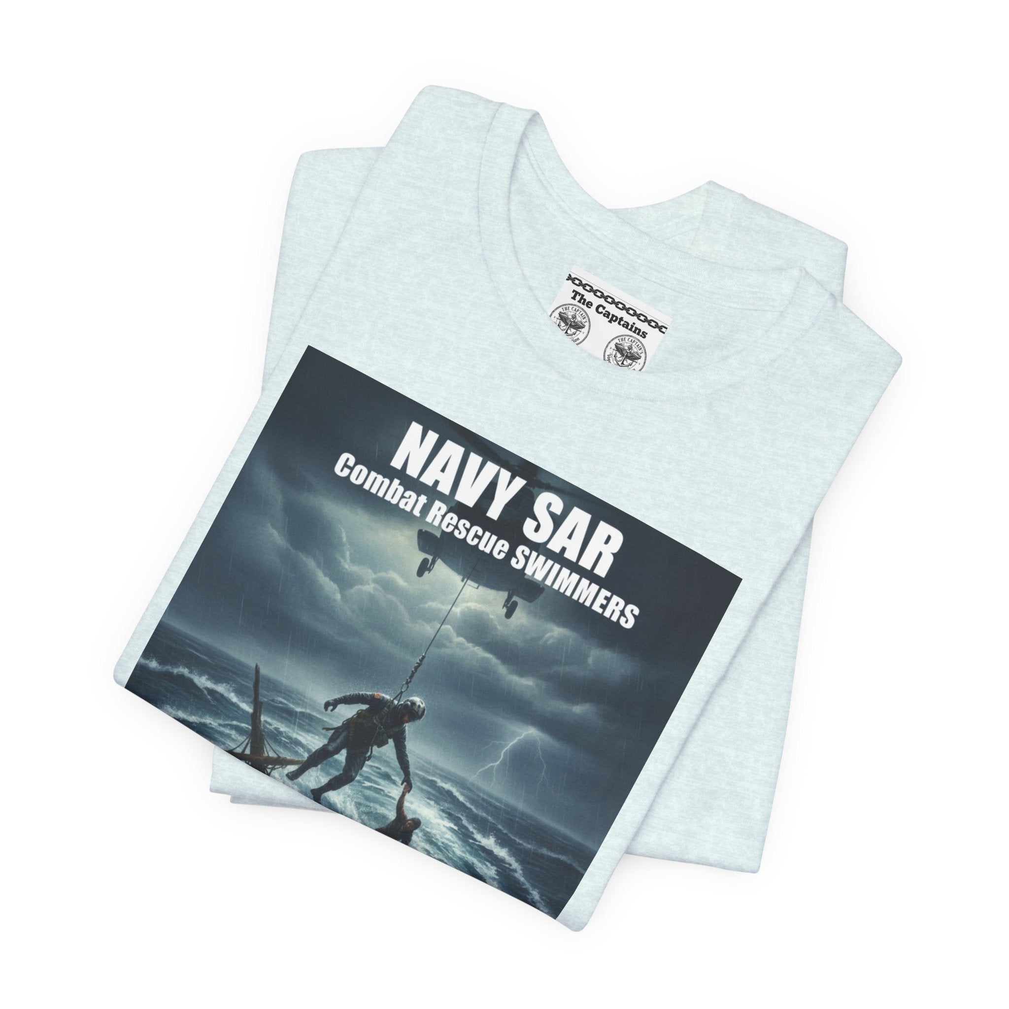 Navy SAR Combat Rescue Swimmers T-Shirt — "We Know No Limits"