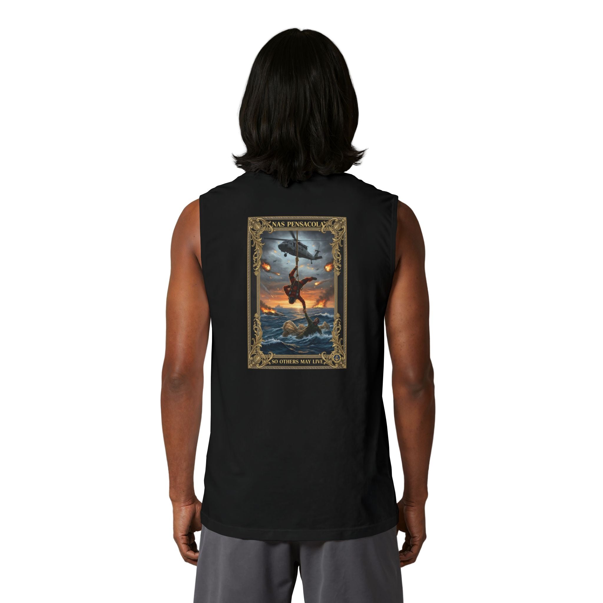 Military NAS Pensacola Tank Top — Navy Aviation Helicopter Design