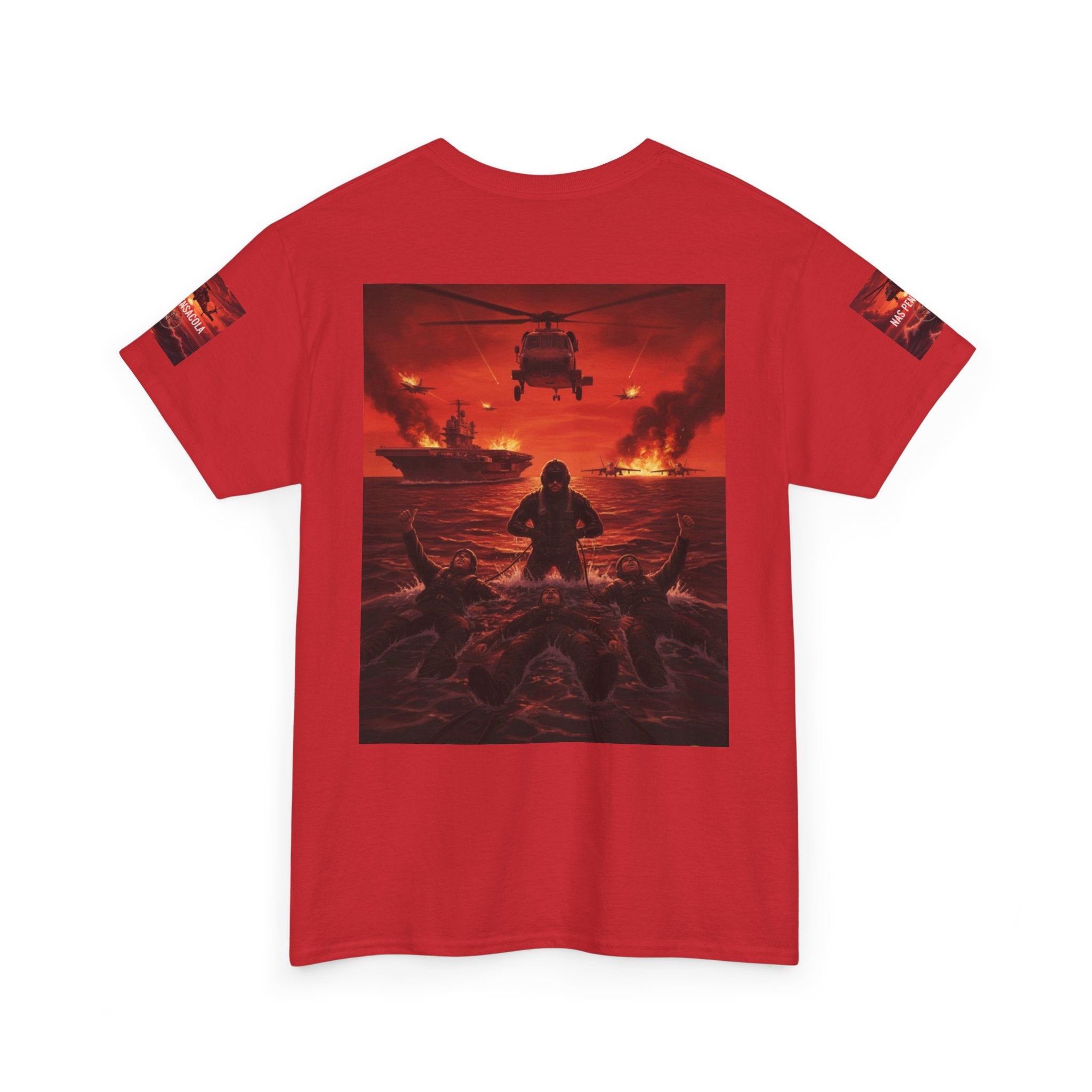 Rescue Swimmer Graphic Tee — NAS Pensacola Military Helicopter Design