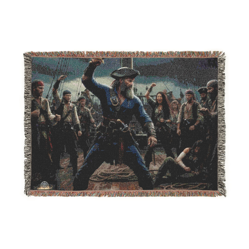 Western Dance Party Woven Blanket — Cowboy Dance Scene Throw