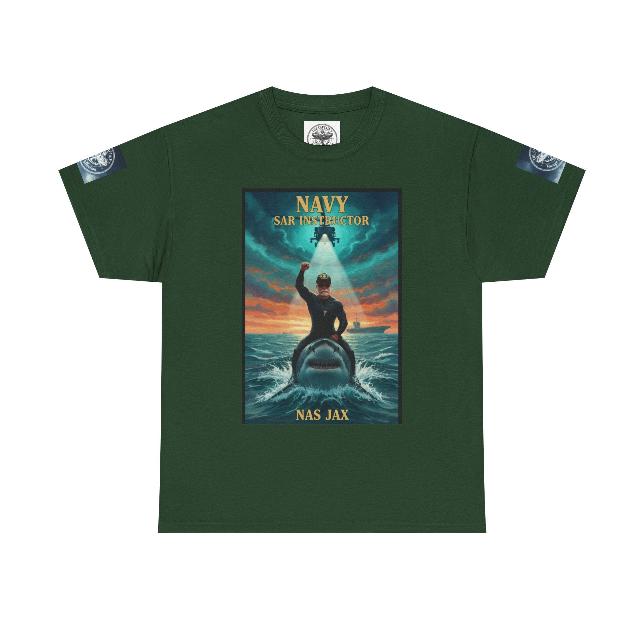 Navy Search & Rescue Graphic Tee — SAR Helicopter Rescue Scene