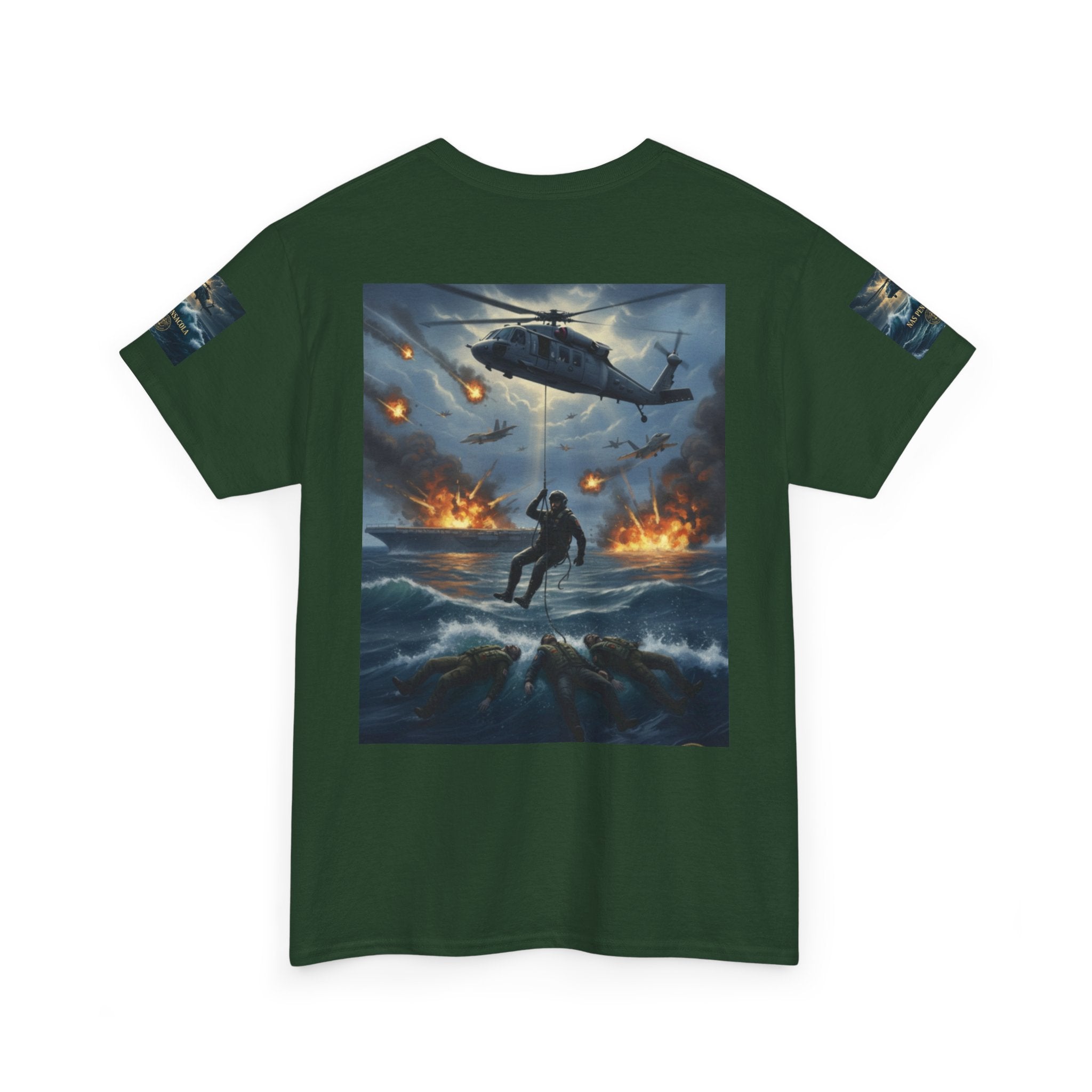 Rescue Mission Tee — Military Helicopter Search & Rescue Graphic T-Shirt