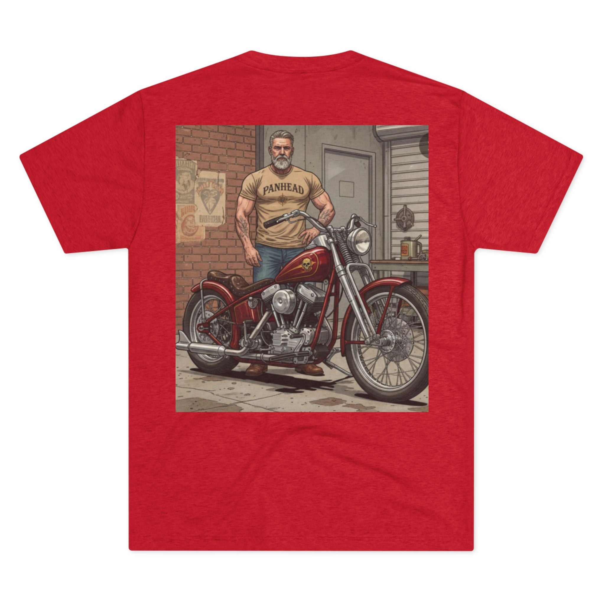 Vintage Biker Garage Tee — 'Somewhere' Motorcycle Illustration T-Shirt