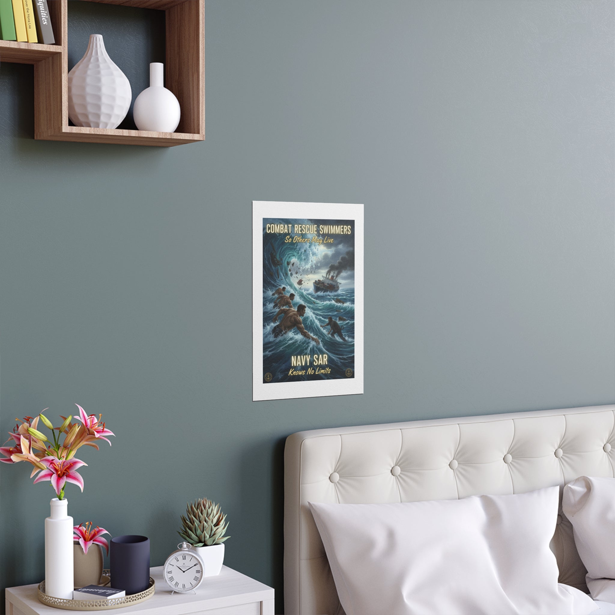 Combat Rescue Swimmers Navy SAR Silk Poster — "So Others May Live"