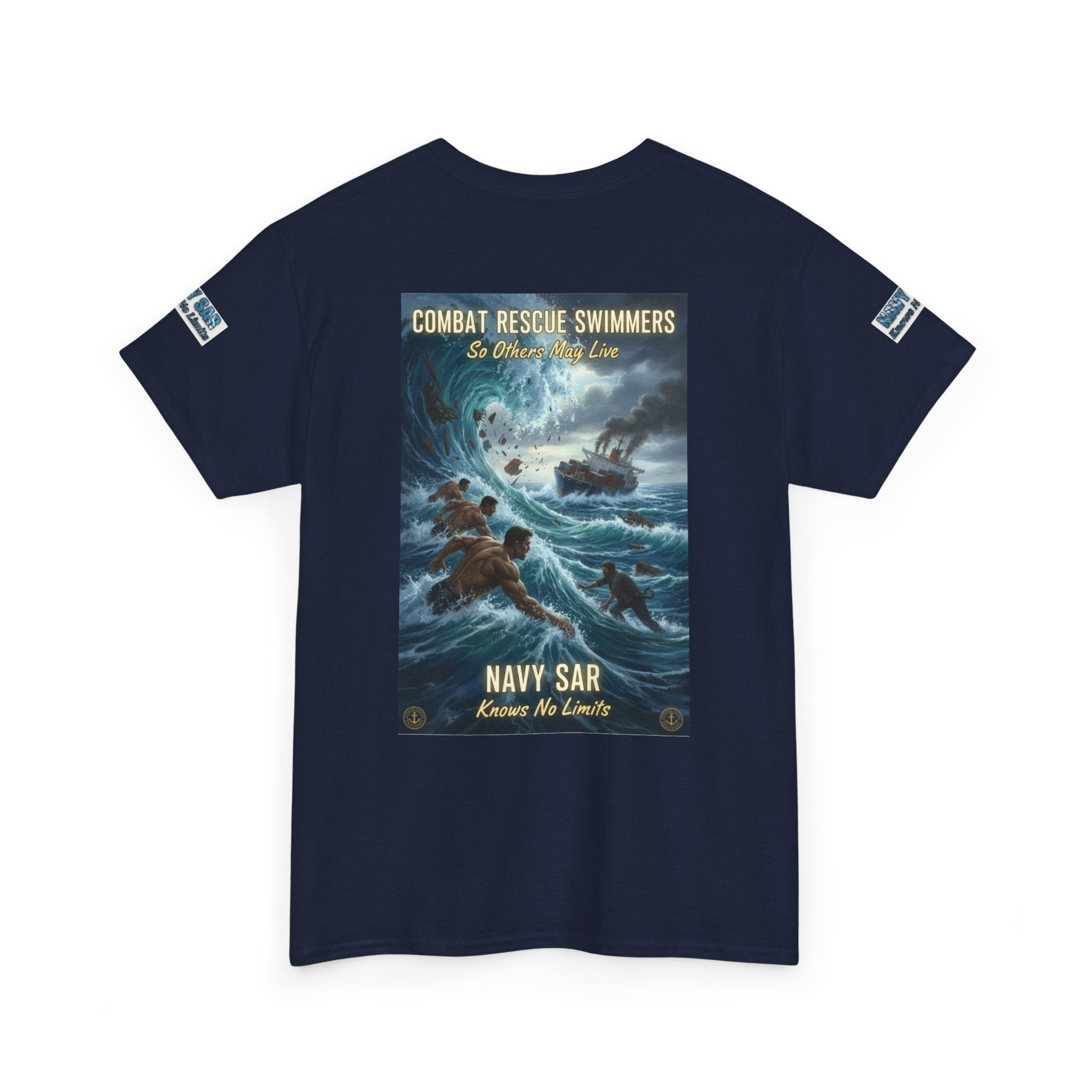Navy SAR Combat Rescue Swimmers T‑Shirt — "We Know No Limits"