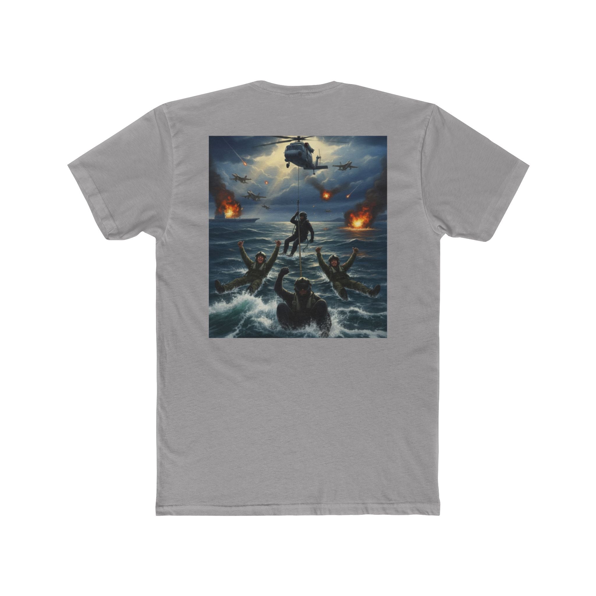 Rescue at Sea Graphic Tee — Dramatic Ocean Rescue Poster T-Shirt
