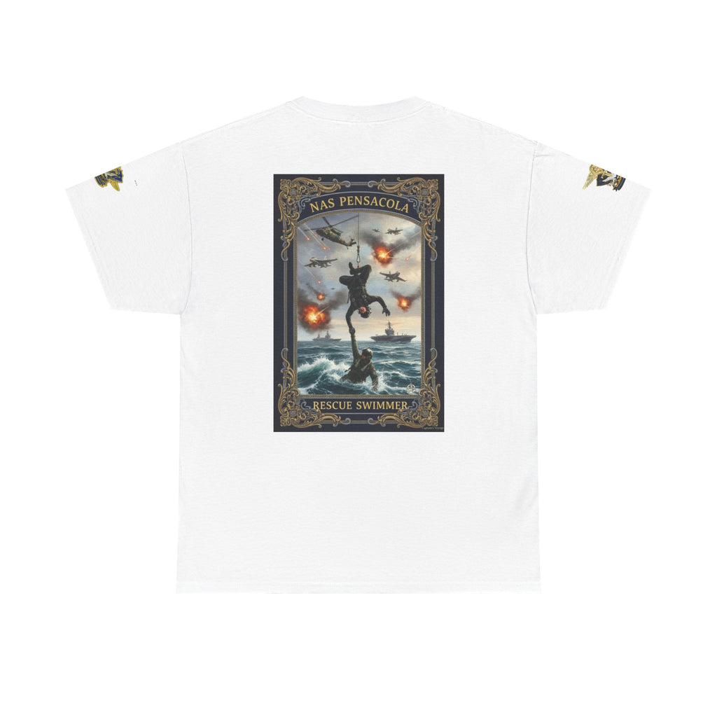 Navy Riders Club Graphic Tee — Vintage Naval Rescue Poster Shirt