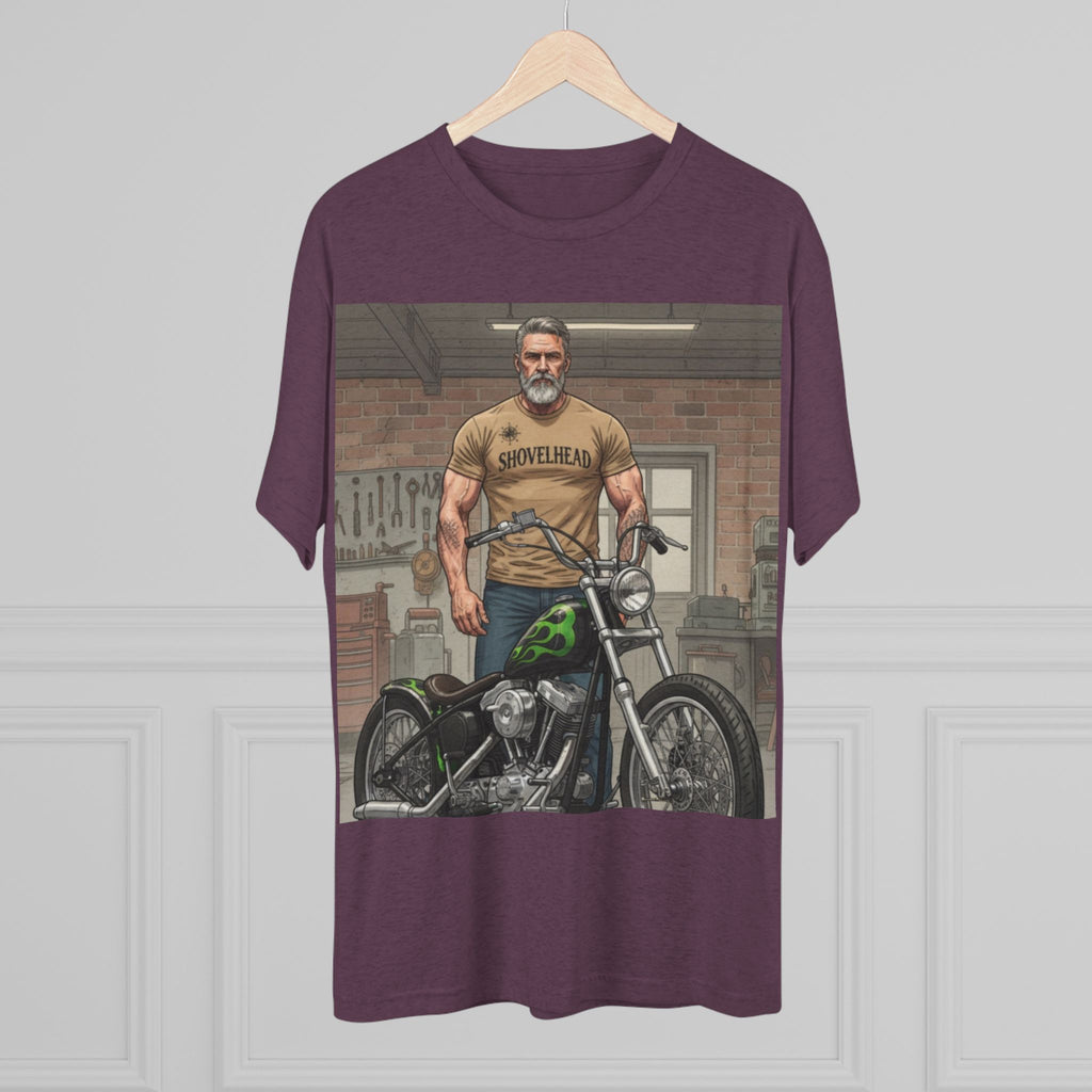 Vintage Biker Garage Tee — 'Somewhere' Motorcycle Illustration T-Shirt