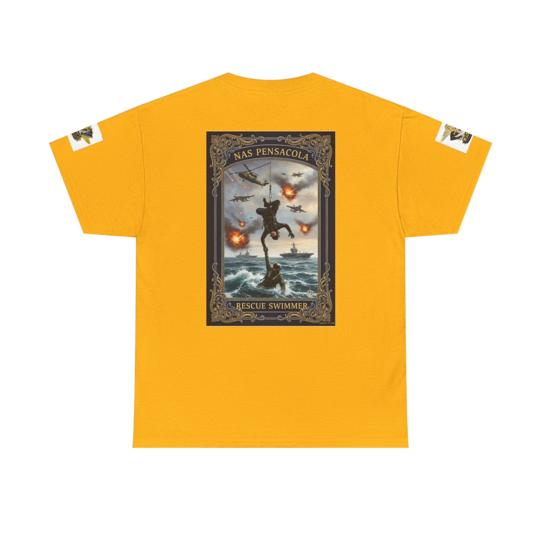 Navy Riders Club Graphic Tee — Vintage Naval Rescue Poster Shirt
