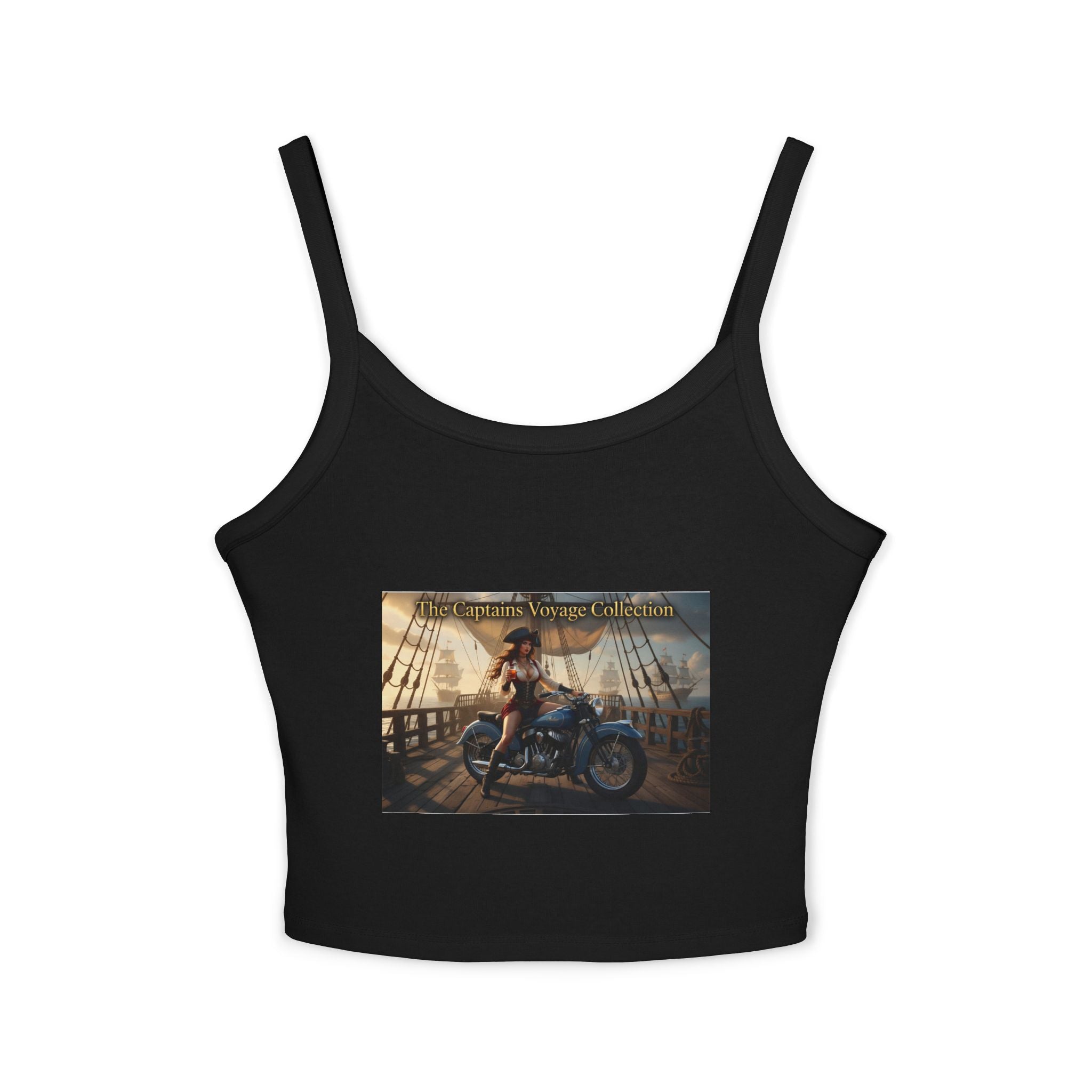Captain’s Voyage Crop Tank Top — The Captain’s Voyage Collection Motorcycle & Nautical Sunset Design