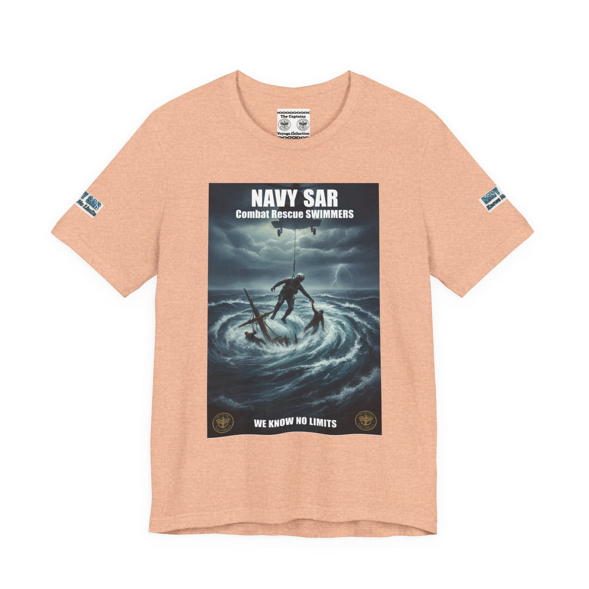 Navy SAR Combat Rescue Swimmers T-Shirt — "We Know No Limits"