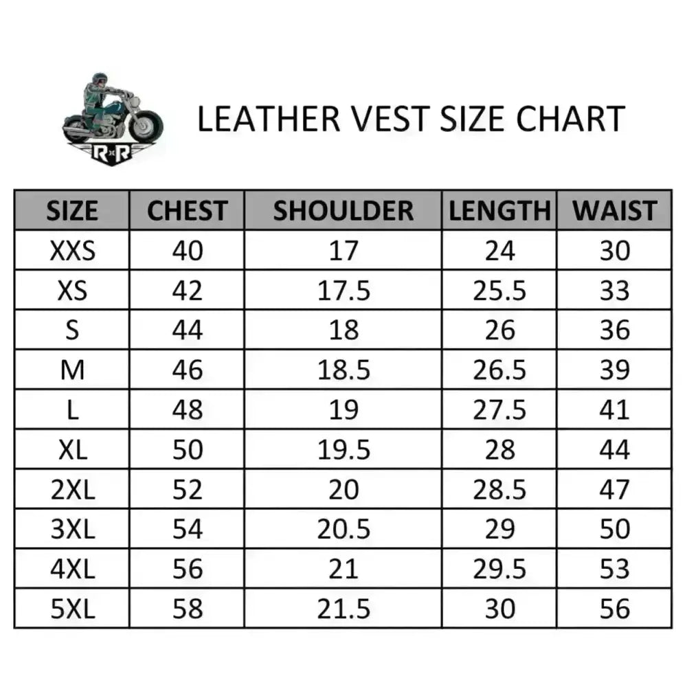 Men’s Motorcycle Fashion Leather Vest-2